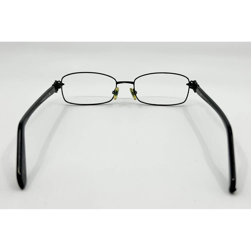Kay Unger Eyeglasses Womens Black K179 BLK Metal Floral Hinge 52-17-140